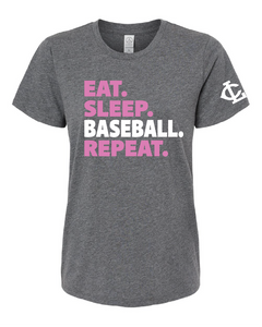 Eat.Sleep.Baseball Women's Tee (Lightning)