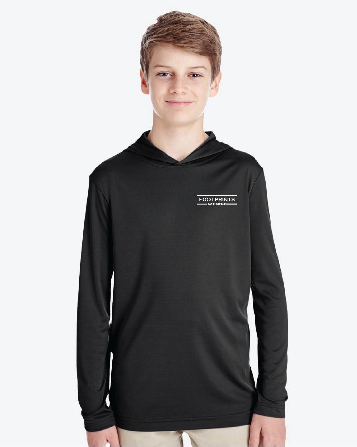 Footprints Hooded Performance Tee