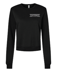 Footprints Cropped Women's Crewneck