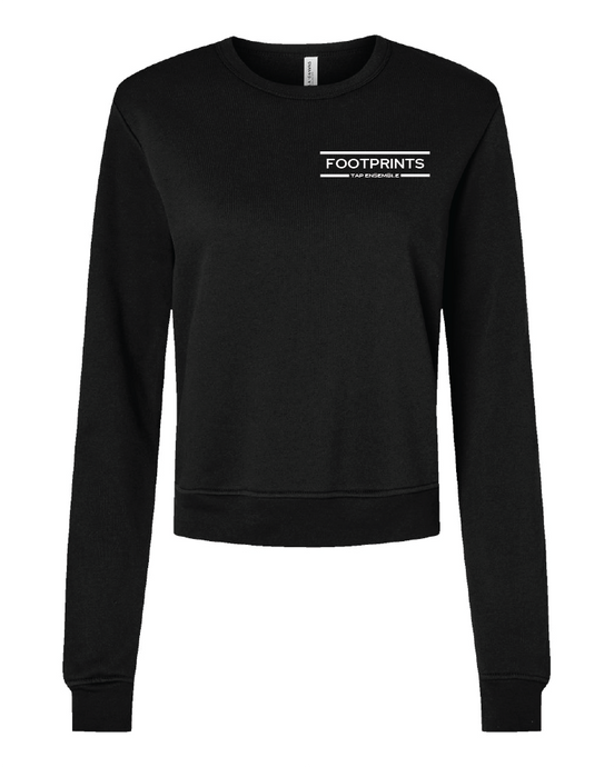 Footprints Cropped Women's Crewneck