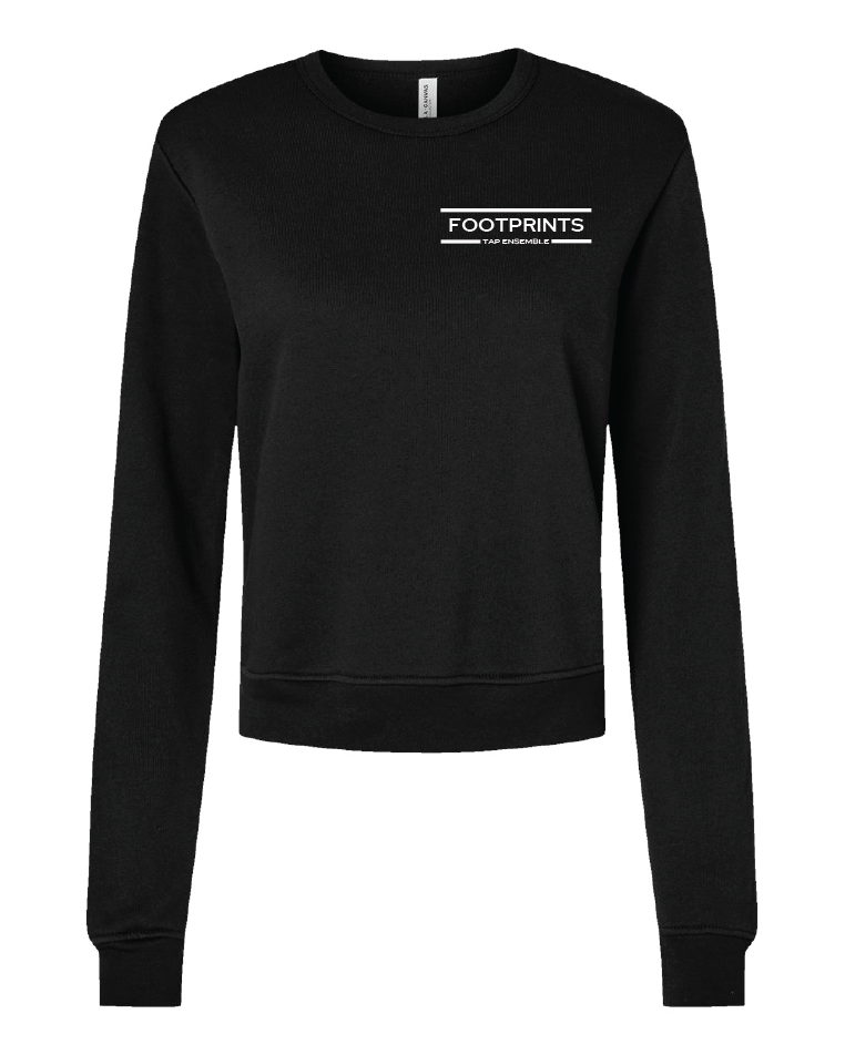 Footprints Cropped Women's Crewneck