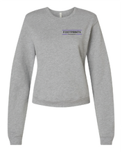 Load image into Gallery viewer, Footprints Cropped Women&#39;s Crewneck