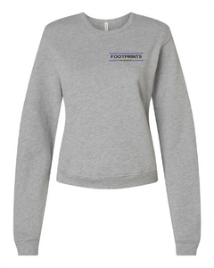 Footprints Cropped Women's Crewneck