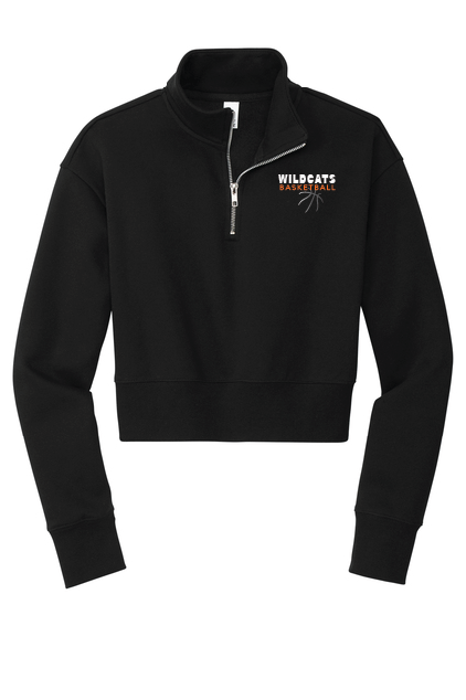 Wildcats BBall Women's Cropped 1/4 Zip