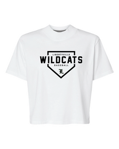 Libertyville Baseball Home Plate Cropped Tee