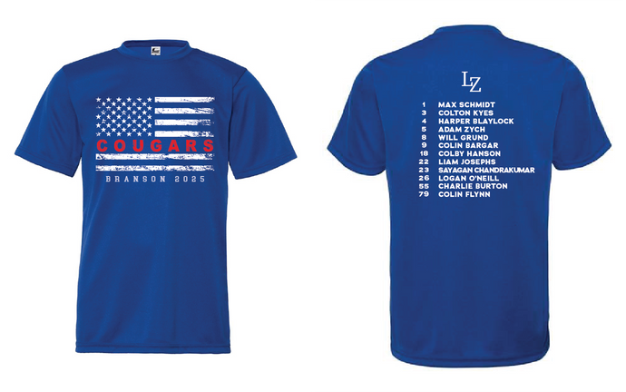 LZ Baseball Branson Roster Tee