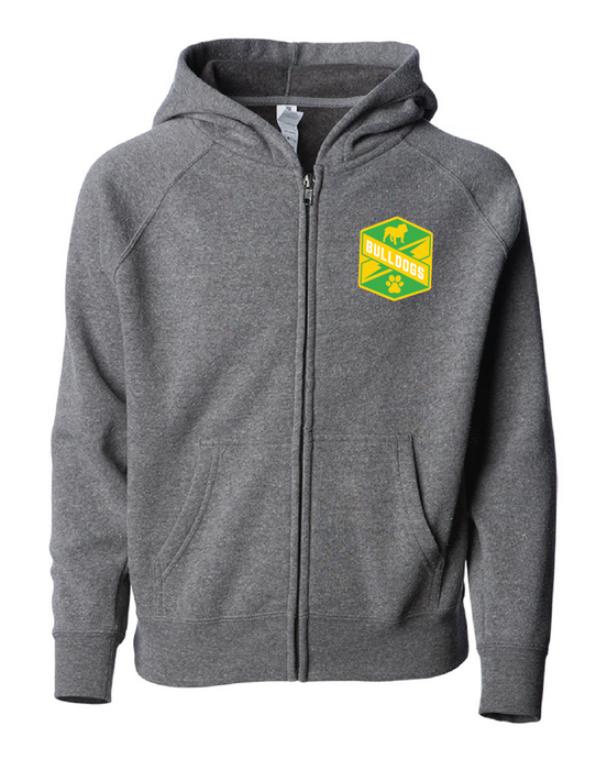 Full Zip Raglan Hoodie - B