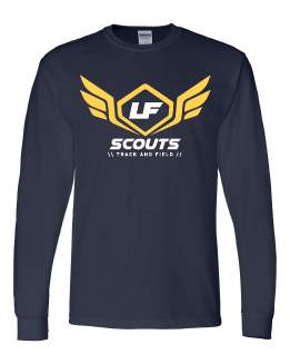 Navy long sleeve tee with scouts logo