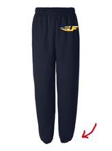 Load image into Gallery viewer, Navy sweatpants with cuffed legs and LF Scouts design