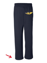 Load image into Gallery viewer, Navy sweatpants with open bottom and LF Scouts design
