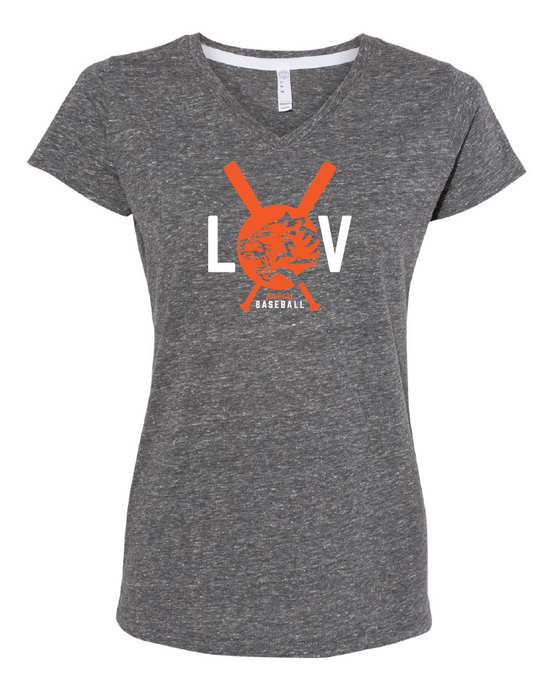 Women's V Neck Baseball Tee